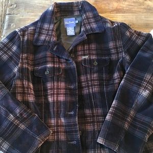 Faconnable velvet plaid jacket